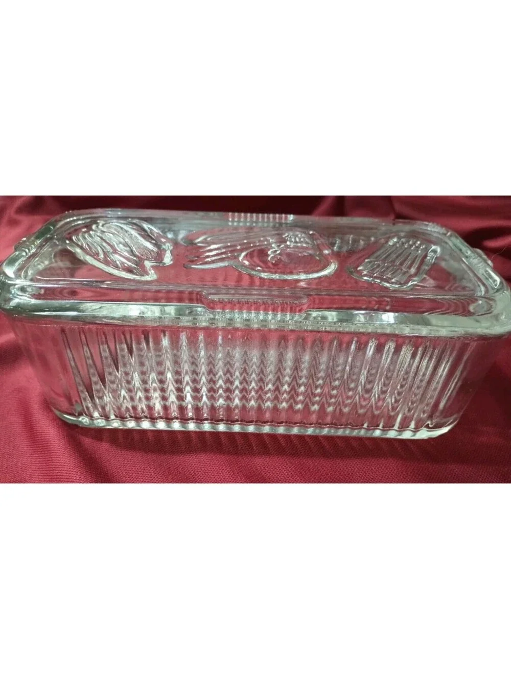 Vintage Eco friendly Storage Container Glass Clear W/ Lid No Microplastics